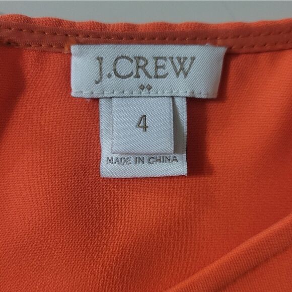 J. Crew Orange Polyester Short Sleeve Blouse - Picture 2 of 10